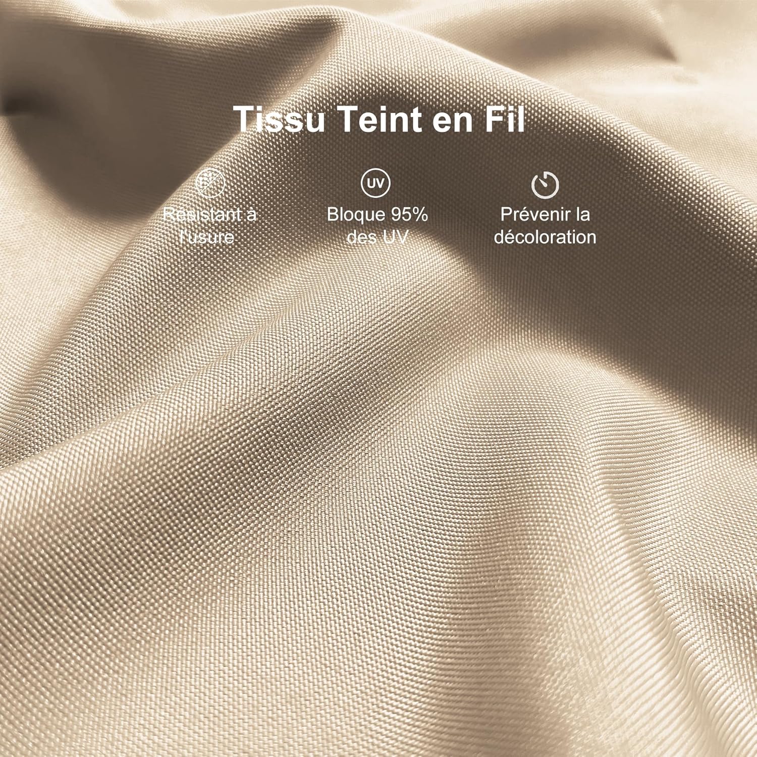 jardinito - Pergola aluminium 4x3m, toit rétractable, éclairage intégré, finition teck, kaki
