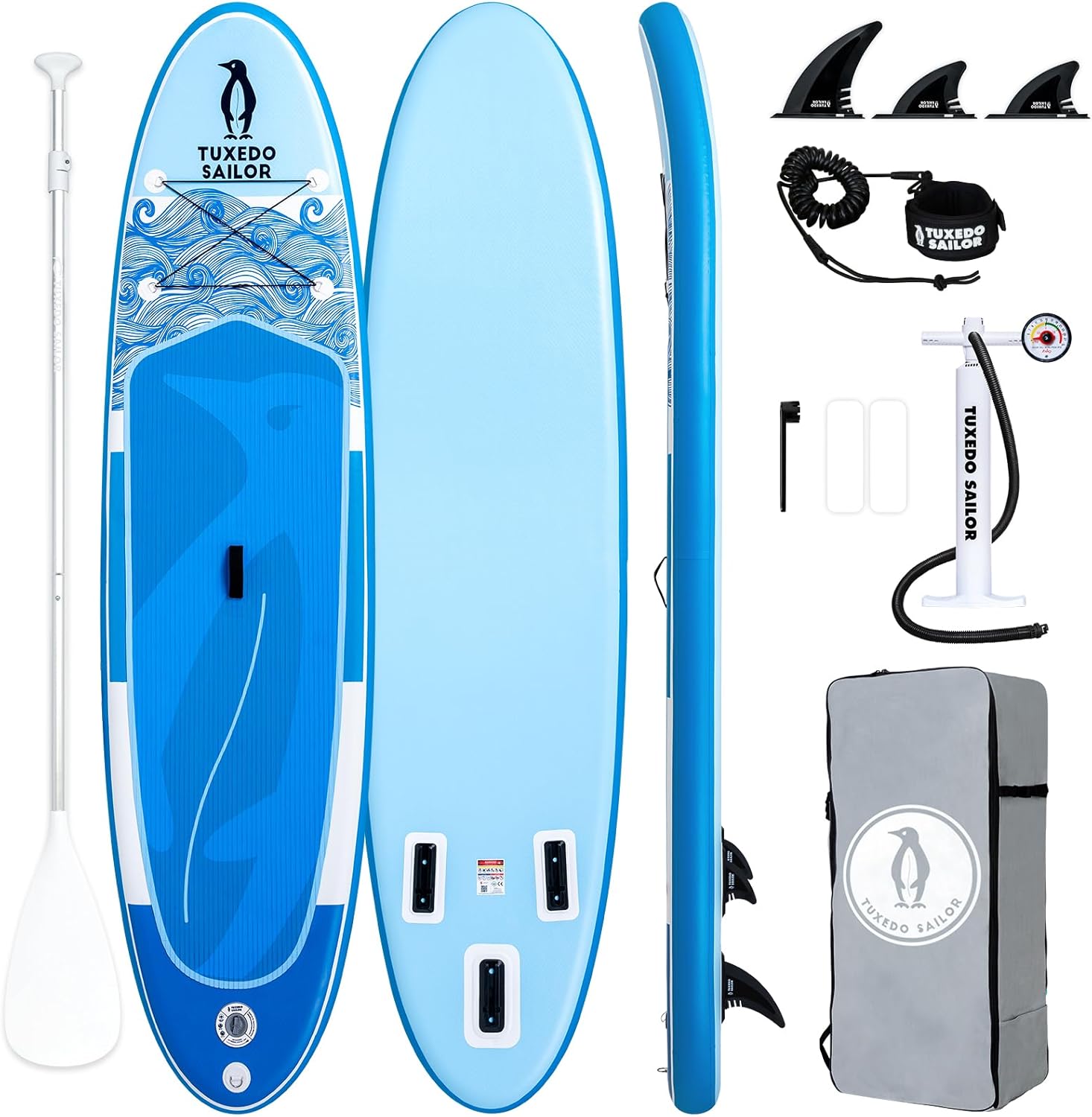 jardinito - Paddle Gonflable Adulte - 320cm - SUP avec accessoires complets