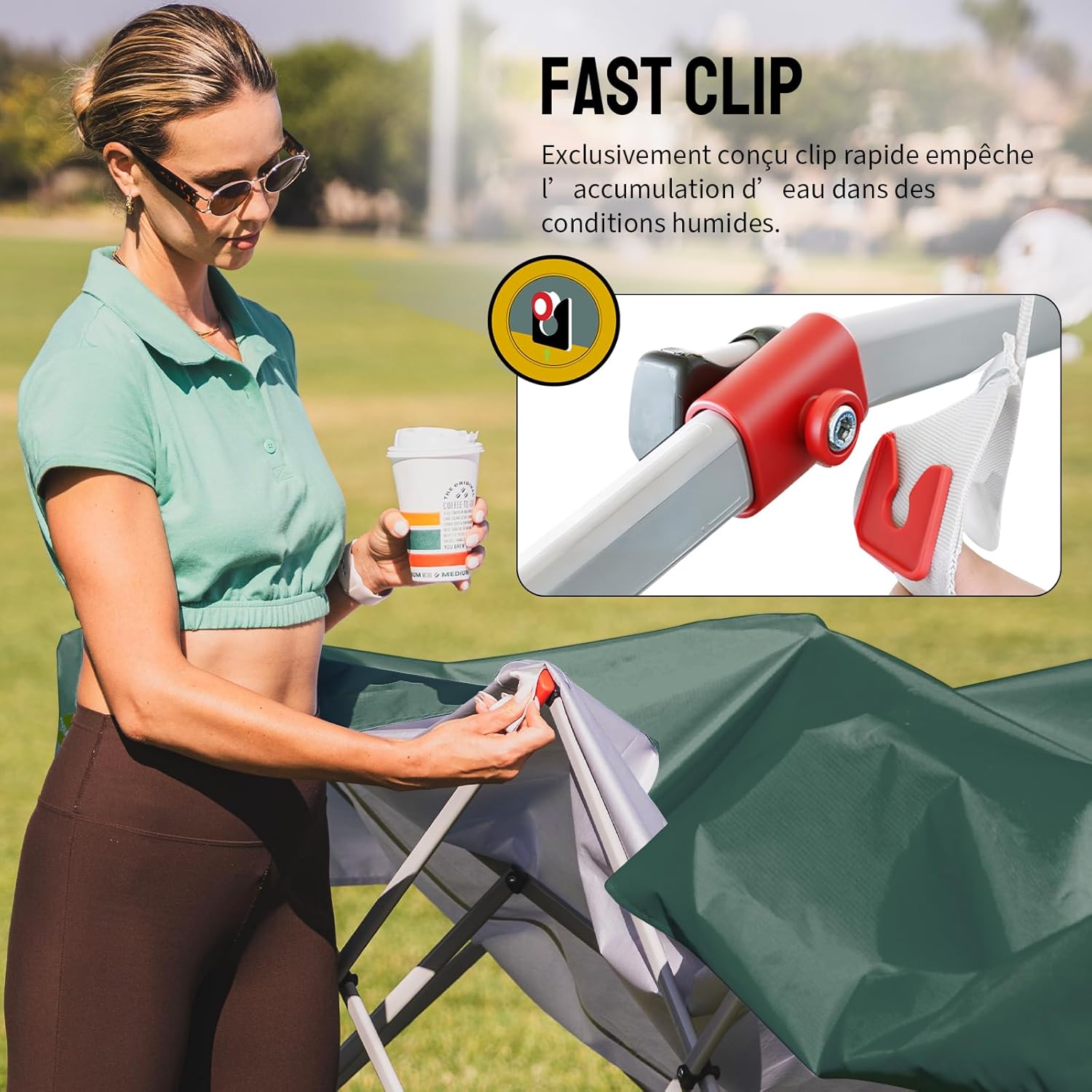 jardinito Tonnelle Pliante 3x3 Imperméable, Barnum Pliant de Jardin Exterieur, Pop-Up Gazebo avec Sac de Rangement, UPF 50+, avec 4 Parois Latérales Amovible, 4 Sac de Sable, Vert Forêt