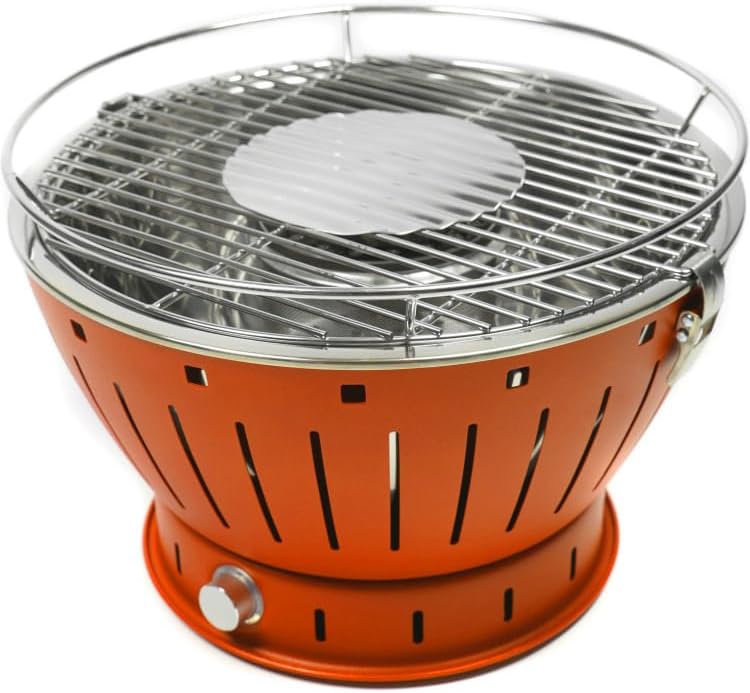 jardinito - Barbecue portable sans fumée - 35cm diamètre - charbon de bois