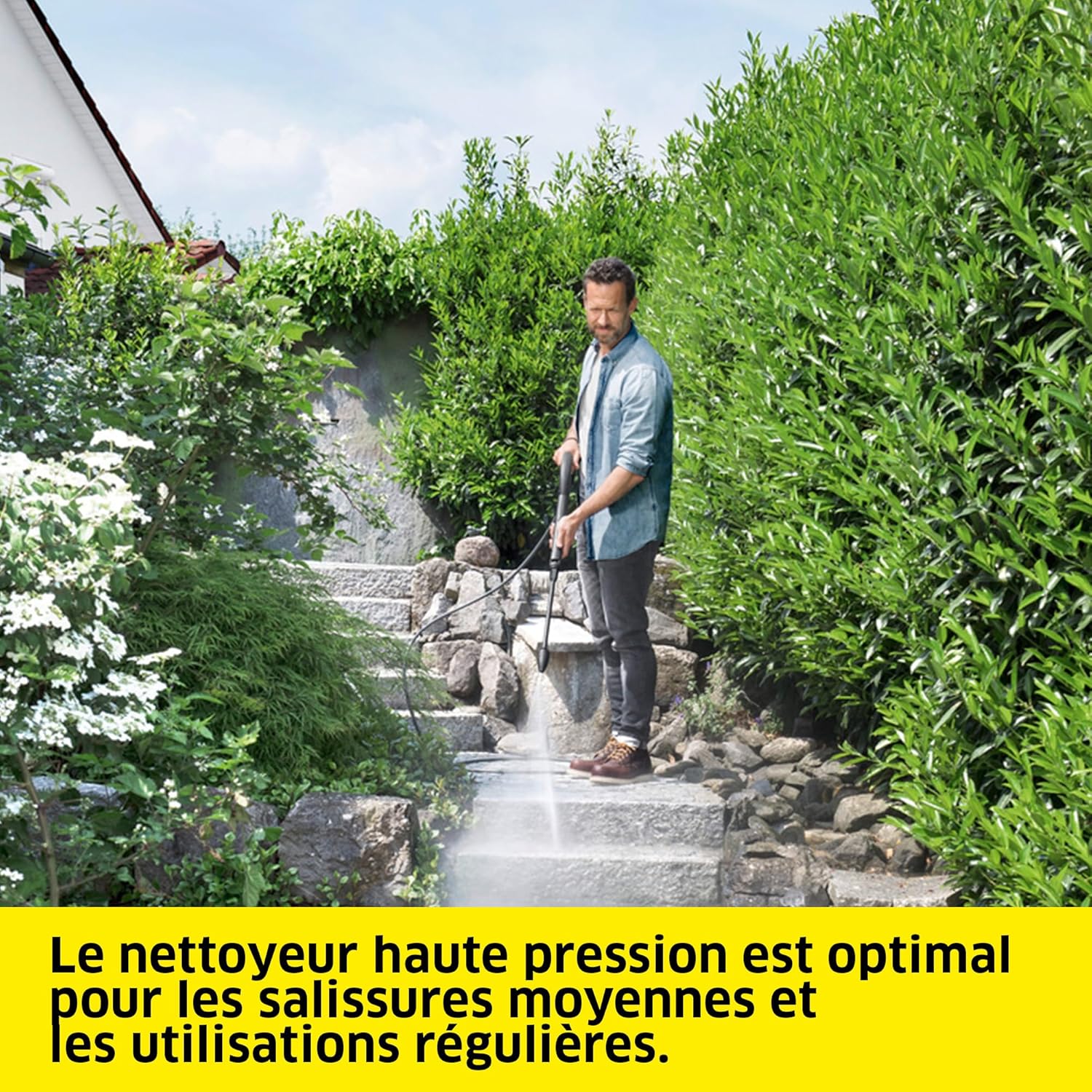 jardinito - Nettoyeur Haute Pression K 5 Classic Car & Home - 145 bar, 500L/h, 40m²/h, Filtre à Eau, Poids 5.6kg, Pistolet